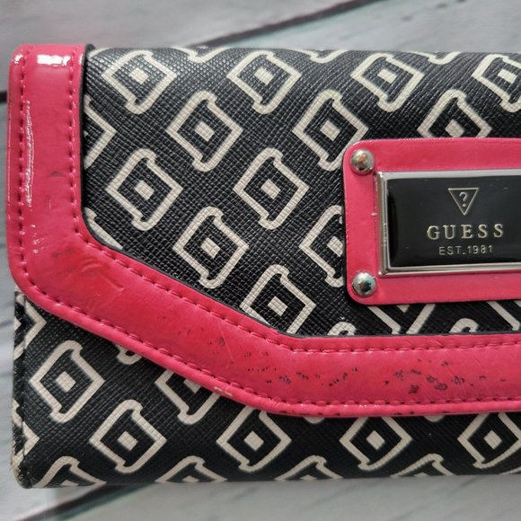 Black, pink and white Guess wallet - Picture 3 of 5